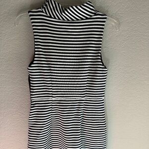 Boden Mock neck stripe pique dress